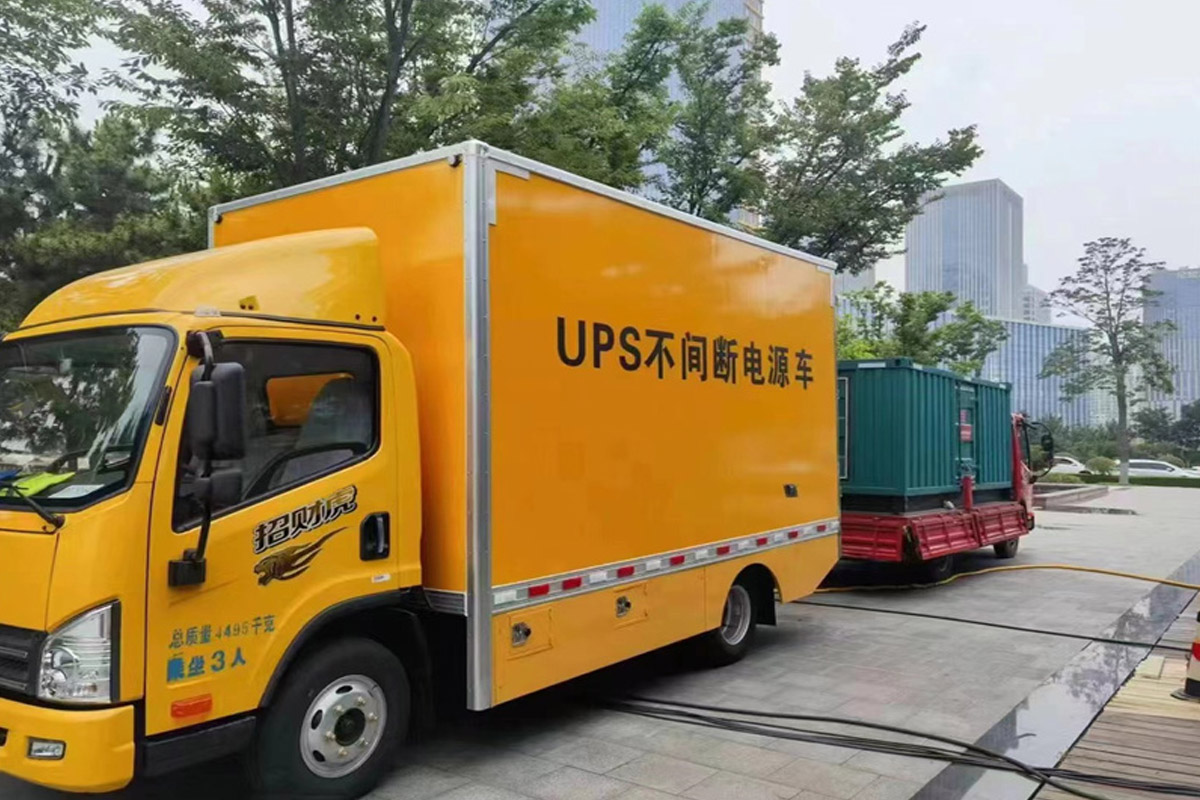 薛城发电机租赁施工现场